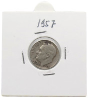 UNITED STATES OF AMERICA DIME 1957 ROOSEVELT #alb071 0435 - 1946-...: Roosevelt