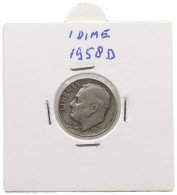 UNITED STATES OF AMERICA DIME 1958 D ROOSEVELT #alb071 0431 - 1946-...: Roosevelt