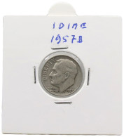 UNITED STATES OF AMERICA DIME 1957 D ROOSEVELT #alb071 0433 - 1946-...: Roosevelt