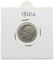 UNITED STATES OF AMERICA DIME 1950 D ROOSEVELT #alb071 0447 - 1946-...: Roosevelt