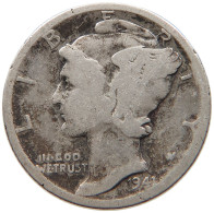 UNITED STATES OF AMERICA DIME 1941 MERCURY #s091 0239 - 1916-1945: Mercury (Mercurio)