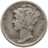 UNITED STATES OF AMERICA DIME 1920 MERCURY #s091 0235 - 1916-1945: Mercury (Mercurio)