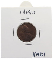 UNITED STATES OF AMERICA CENT 1969 D LINCOLN #alb071 0719 - 1959-…: Lincoln, Memorial Reverse