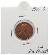 UNITED STATES OF AMERICA CENT 1945 D LINCOLN #alb072 0125 - 1909-1958: Lincoln, Wheat Ears Reverse