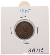 UNITED STATES OF AMERICA CENT 1945 LINCOLN #alb072 0123 - 1909-1958: Lincoln, Wheat Ears Reverse