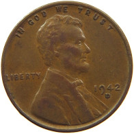 UNITED STATES OF AMERICA CENT 1942 D LINCOLN #s091 0273 - 1909-1958: Lincoln, Wheat Ears Reverse