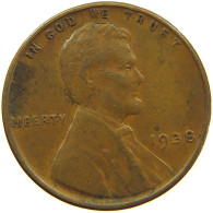 UNITED STATES OF AMERICA CENT 1938 LINCOLN #s091 0319 - 1909-1958: Lincoln, Wheat Ears Reverse