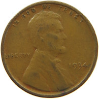 UNITED STATES OF AMERICA CENT 1934 LINCOLN #s091 0355 - 1909-1958: Lincoln, Wheat Ears Reverse