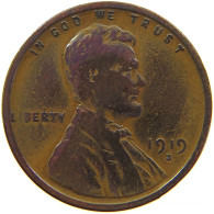 UNITED STATES OF AMERICA CENT 1919 S LINCOLN #s091 0327 - 1909-1958: Lincoln, Wheat Ears Reverse