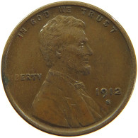 UNITED STATES OF AMERICA CENT 1912 S LINCOLN #s091 0335 - 1909-1958: Lincoln, Wheat Ears Reverse