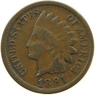 UNITED STATES OF AMERICA CENT 1891 INDIAN HEAD #s091 0371 - 1859-1909: Indian Head