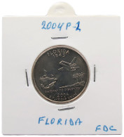 UNITED STATES OF AMERICA QUARTER 2004 P FLORIDA #alb071 0361 - 1999-2009: State Quarters