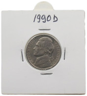 UNITED STATES OF AMERICA NICKEL 1990 D JEFFERSON #alb070 0635 - 1938-…: Jefferson