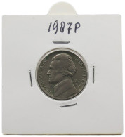 UNITED STATES OF AMERICA NICKEL 1987 P JEFFERSON #alb070 0657 - 1938-…: Jefferson