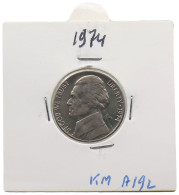 UNITED STATES OF AMERICA NICKEL 1974 JEFFERSON #alb070 0591 - 1938-…: Jefferson