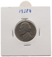 UNITED STATES OF AMERICA NICKEL 1958 D JEFFERSON #alb070 0609 - 1938-…: Jefferson