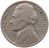 UNITED STATES OF AMERICA NICKEL 1939 JEFFERSON #s093 0101 - 1938-…: Jefferson