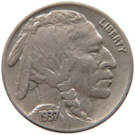 UNITED STATES OF AMERICA NICKEL 1937 BUFFALO #s093 0049 - 1913-1938: Buffalo