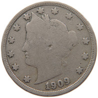 UNITED STATES OF AMERICA NICKEL 1909 LIBERTY #s093 0129 - 1883-1913: Liberty (Libertà)