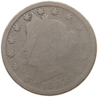 UNITED STATES OF AMERICA NICKEL 1903 LIBERTY #s093 0119 - 1883-1913: Liberty (Libertà)