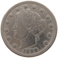 UNITED STATES OF AMERICA NICKEL 1890 LIBERTY #s093 0115 - 1883-1913: Liberty (Libertà)