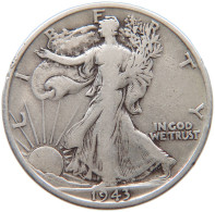 UNITED STATES OF AMERICA HALF DOLLAR 1943 S #s094 0031 - 1916-1947: Liberty Walking (Libertà Che Cammina)