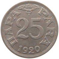 YUGOSLAVIA 25 PARA 1920 #s089 0659 - Yougoslavie