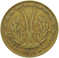 WEST AFRICAN STATES 10 FRANCS 1971 #s089 0227 - Other - Africa