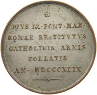 VATICAN MEDAL 1849 Pius IX. 1846-1878. SEDES APOSTOLICA ROMANA 31MM 16.2G #t029 0403 - Vatican