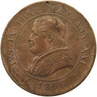 VATICAN 4 SOLDI 1866 R Pius IX. 1846-1878 #sm12 0263 - Vatican