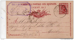 1891  CARTOLINA CON  ANNULLO SPINETOLI ASCOLI PICENO - Entiers Postaux