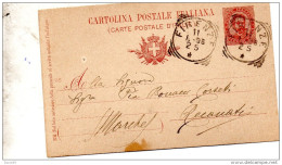 1896  CARTOLINA CON  ANNULLO FIRENZE - Stamped Stationery
