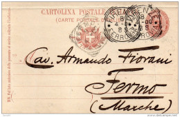 1900 CARTOLINA CON ANNULLO FIRENZE - Stamped Stationery