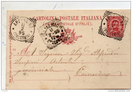 1895 CARTOLINA CON ANNULLO APPENINO MCERATA - Stamped Stationery