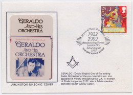 GERALDO, RADIO ORCHESTRA, PHALIA LODGE NO 5177, Freemasonry, Masonic Limited Only 100 Cover Issued Great Britain Cover - Franc-Maçonnerie
