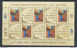 2009 Vaticano , Lingua Italiana , 1 Foglietto Composto Da 5 Coppie , BF 58 , MNH - Emissions Communes