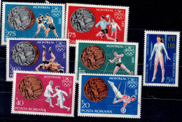 ROMANIA 1976 SUMMER OLYMPICS GAMES MONTREAL MI No 3372-8 MNH VF!! - Unused Stamps