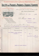 18) Ancienne Papier à Entête Soudage Chimiques Des Fers & Aciers - J.Laffitte - Paris-1910. - 1900 – 1949