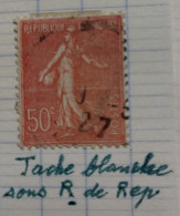 TYPE SEMEUSE LIGNEE - N°199  - 5 VARIETES Dont Point Blanc Sous Le R De République - Oblitérés