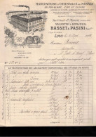 18) Ancienne Papier à Entête Manufacture D'ustensiles De Ménage - Basset-Pasini - Lyon -1923. - 1900 – 1949
