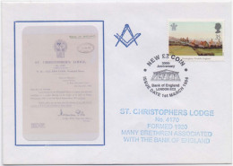 ST. CHRISTOPHER'S LODGE NO 4170, FORMED IN 1920, Freemasonry Masonic Limited Only 72 Cover Issued Great Britain Cover - Freimaurerei