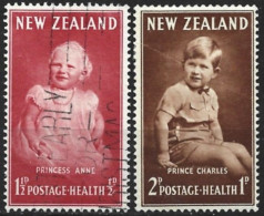 New Zealand 1952. Scott #B40-1 (U) Princess Anne & Prince Charles  *Complete Set* - Servizio