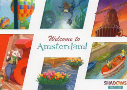 CPM - L - JEU LIBELLUD - SHADOWS AMSTERDAM - WELCOME TO AMSTERDAM - ILLUSTRATEUR M81 STUDIO - Andere & Zonder Classificatie