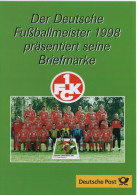 Germany Deutschland 1998 Fußball Football FC Kaiserslautern, Canceled In Bonn - 1991-2000