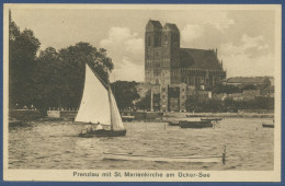 Prenzlau Mit Marienkirche Am Uckersee , Gelaufen 1935 (AK2481) - Prenzlau