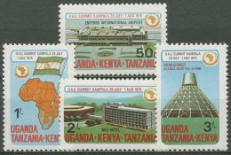 Ostafrikanische Gem. 1975 Flughafen Landkarte Hotel 295/98 Postfrisch - Kenya, Oeganda & Tanzania