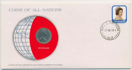 Neuseeland 1978 Weltkugel Numisbrief 10 Cent (N416) - Nieuw-Zeeland