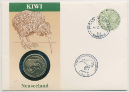 Neuseeland 1989 Tiere Kiwi Numisbrief 20 Cent (N417) - Nieuw-Zeeland