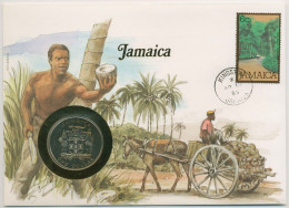 Jamaika 1985 Kokosnussernte Numisbrief 1 Dollar (N467) - Jamaica