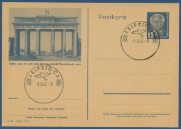 DDR 1950 Wilh. Pieck Bildpostkarte Brandenburger Tor P 47/01 Gestempelt (X40946) - Cartes Postales - Oblitérées